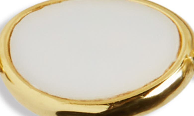 Shop Argento Vivo Sterling Silver Mother-of-pearl Linear Drop Earrings In Gold