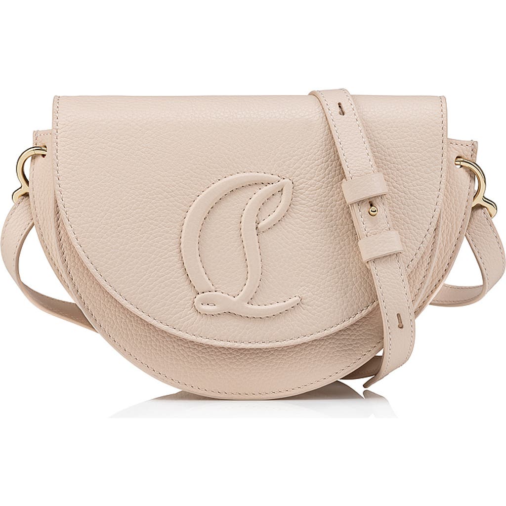 Christian Louboutin By My Side Leather Crossbody Bag In Leche/leche