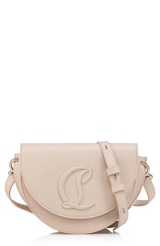 Shop Christian Louboutin By My Side Leather Crossbody Bag In Leche/ Leche