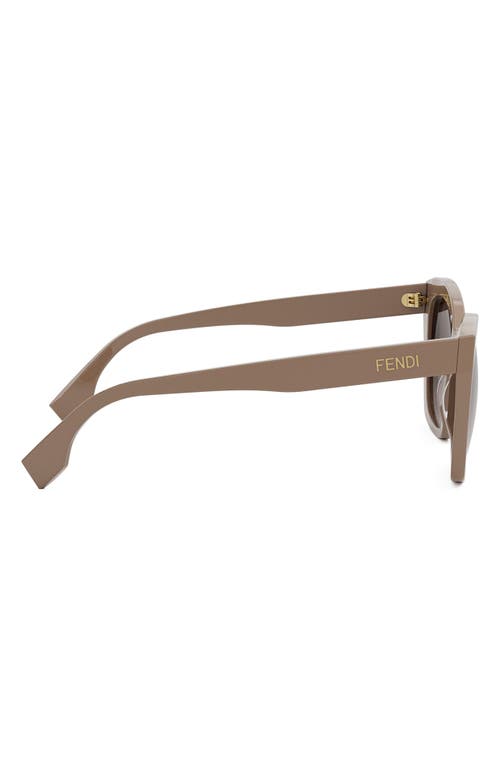 Shop Fendi ' Lettering 55mm Gradient Square Sunglasses In Shiny Light Brown/brown