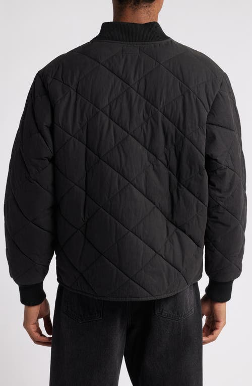 Shop Obey Devon Quilted Bomber Jacket In Digital Black