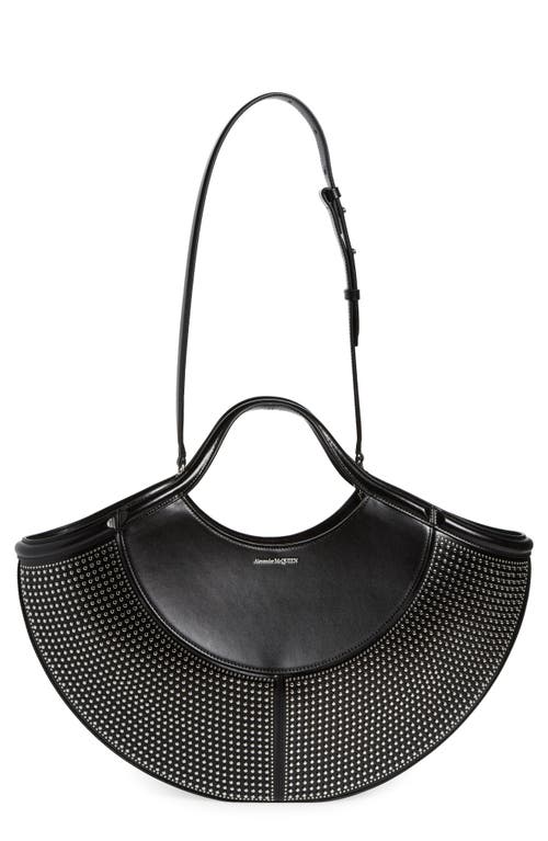 The Cove Stud Leather Tote in Black