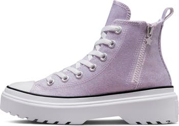 Converse Girls' Little Kids' Chuck Taylor All Star Lugged Lift Prism Glitter Platform Casual Shoes in Pink/Oops Pink Size 3.0