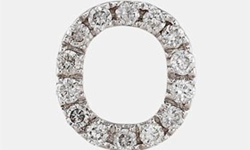 Bony Levy Single Initial Earring In White Gold/o
