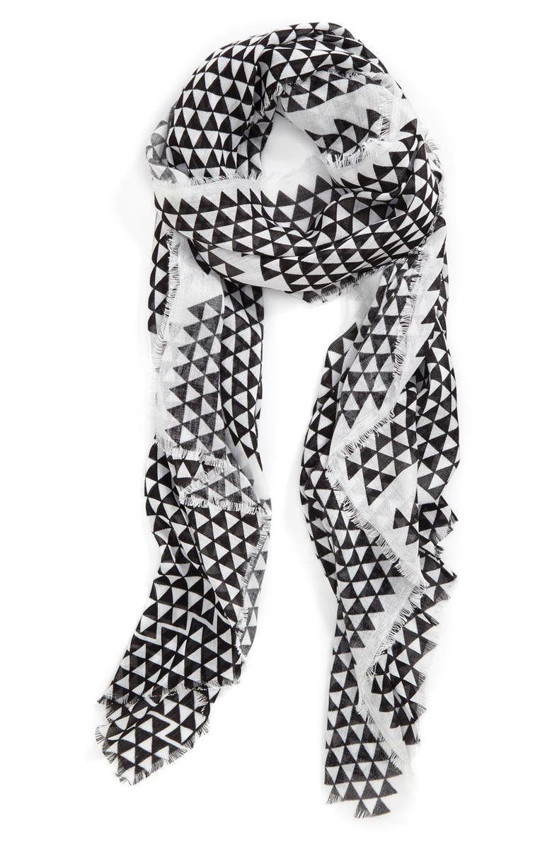 VINCE CAMUTO 'Lightbox Piece Good' Scarf, Main, color, Black