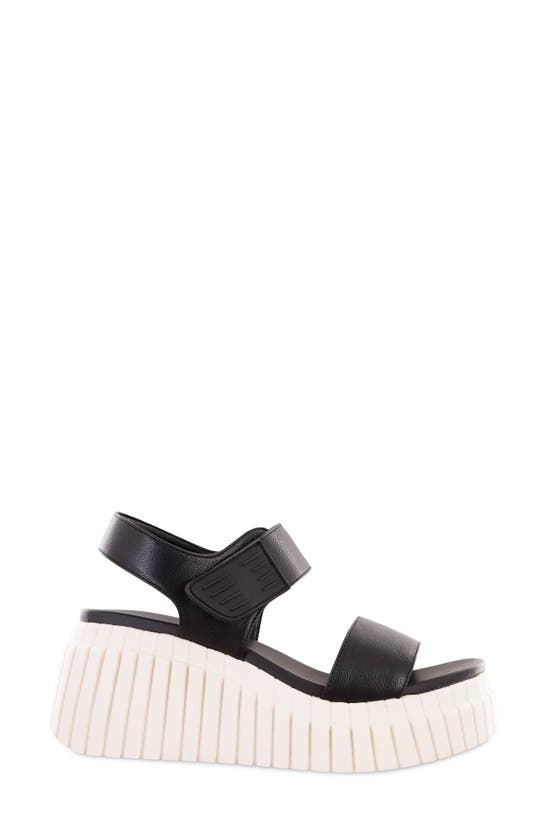 Shop Mia Yuri Platform Wedge Sandal In Black