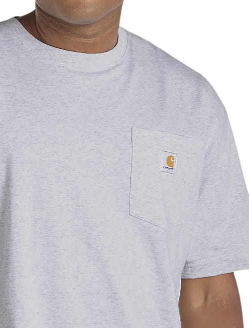 Shop Carhartt Workwear Pocket Tee In Hthr Grey