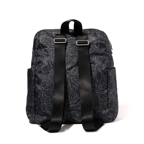 Baggallini Carryall Packable Backpack In Midnight Blossom