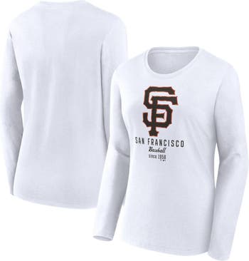 Women's Soft As A Grape Black San Francisco Giants Team Pigment Dye Long Sleeve T-Shirt Size: Medium