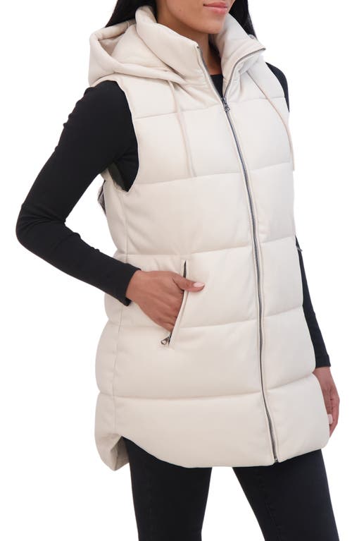 Sebby Quilted Puffer Vest In Ivory