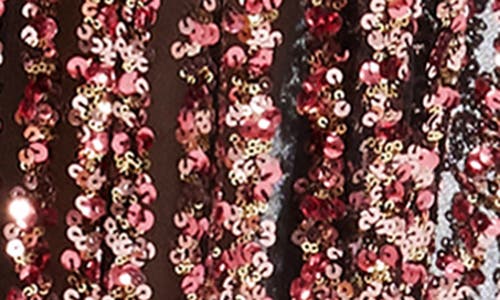 Shop Dress The Population Audrina Sequin Strapless Gown In Raspberry Multi