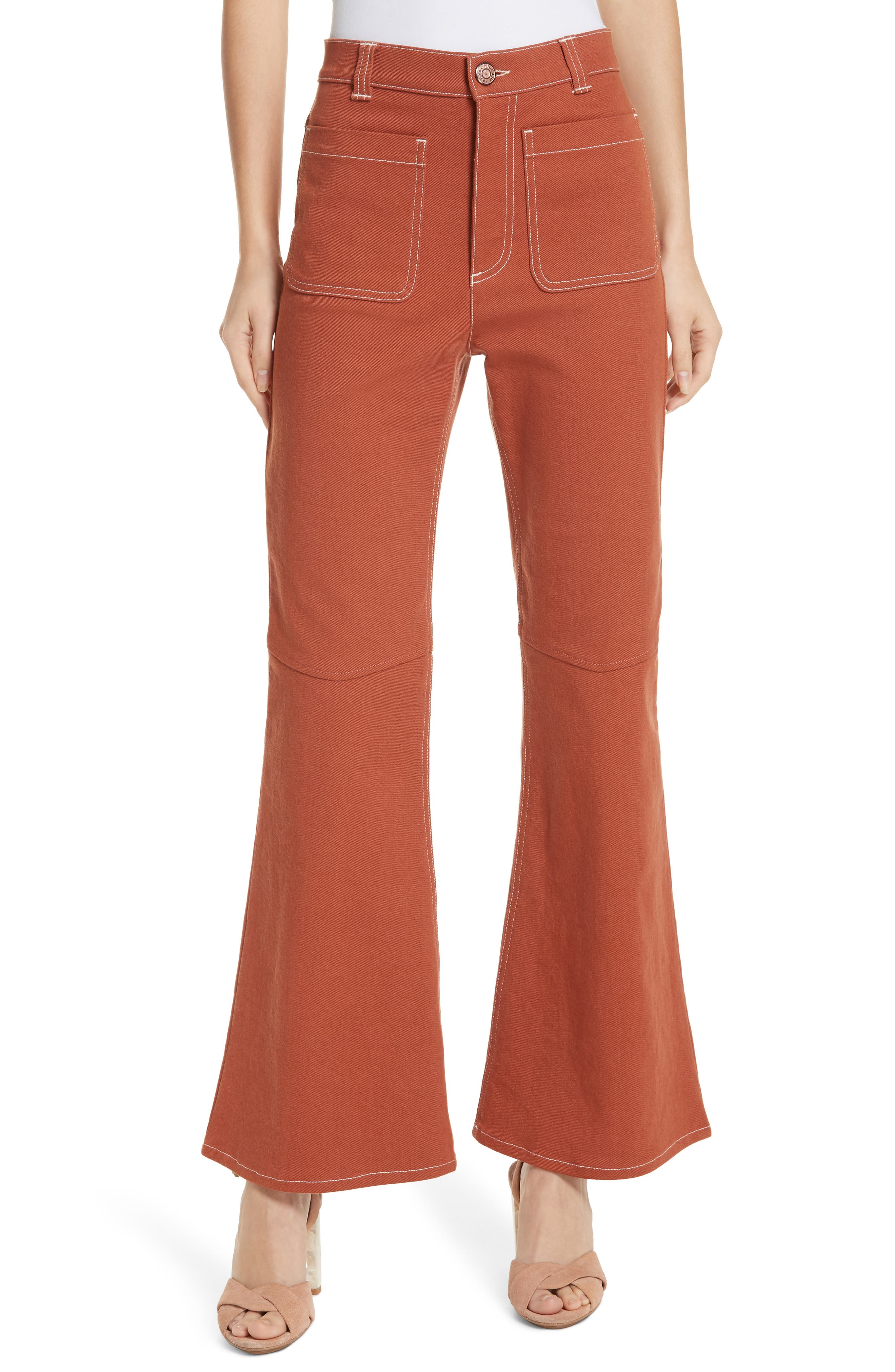see by chloe flared jeans