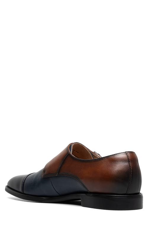 Shop Stacy Adams Raythorne Double Monk Strap Shoe In Navy/brown