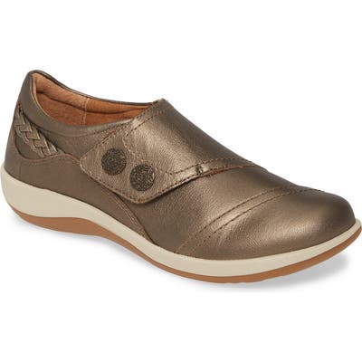 Aetrex Karina Monk Strap Flat - Metallic