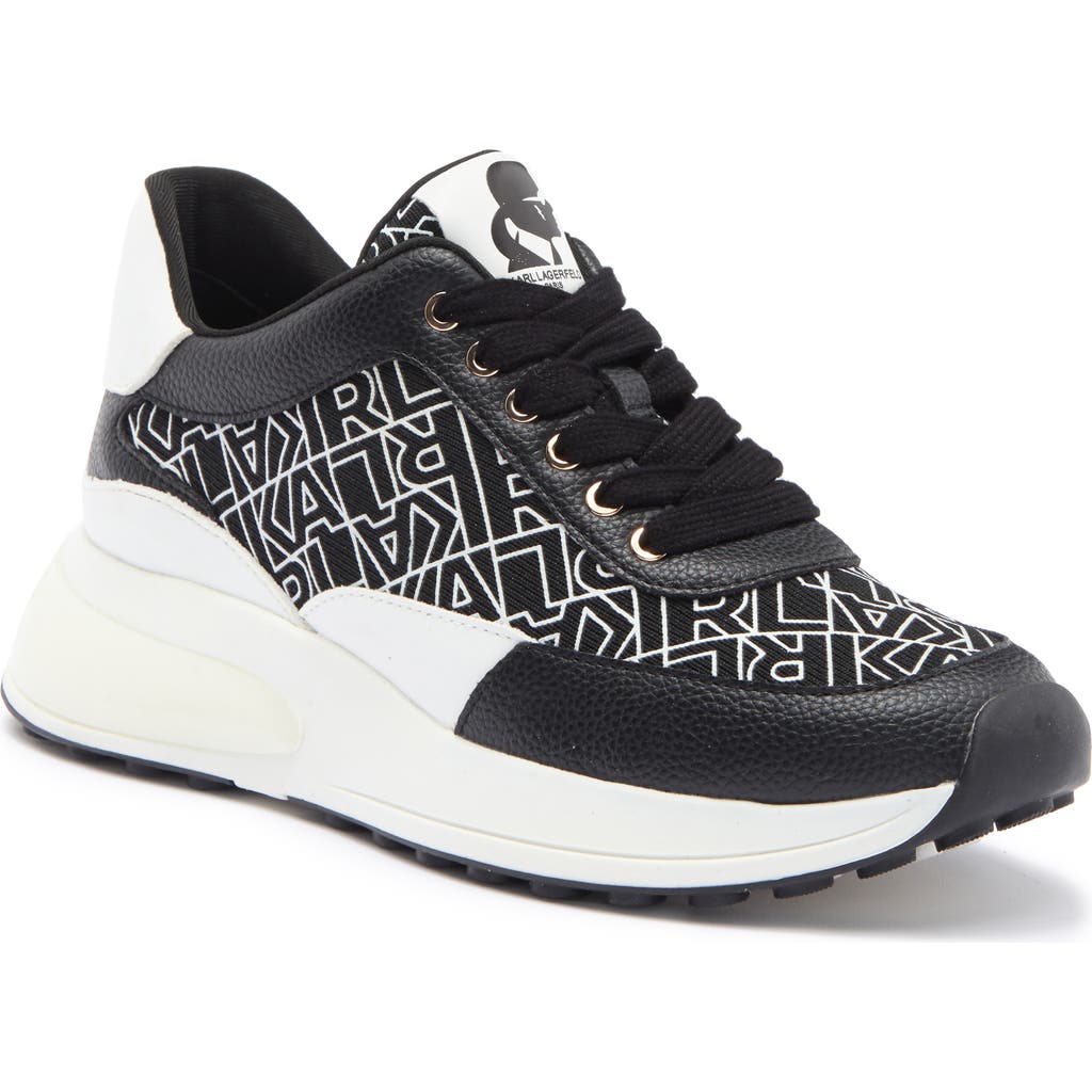 Karl Lagerfeld Women's Dallas Logo Chunky Sneakers In Black/white