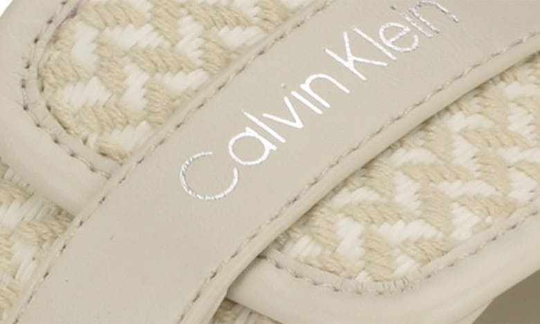 Shop Calvin Klein Bonisa Flat Slide Sandal In Ivory