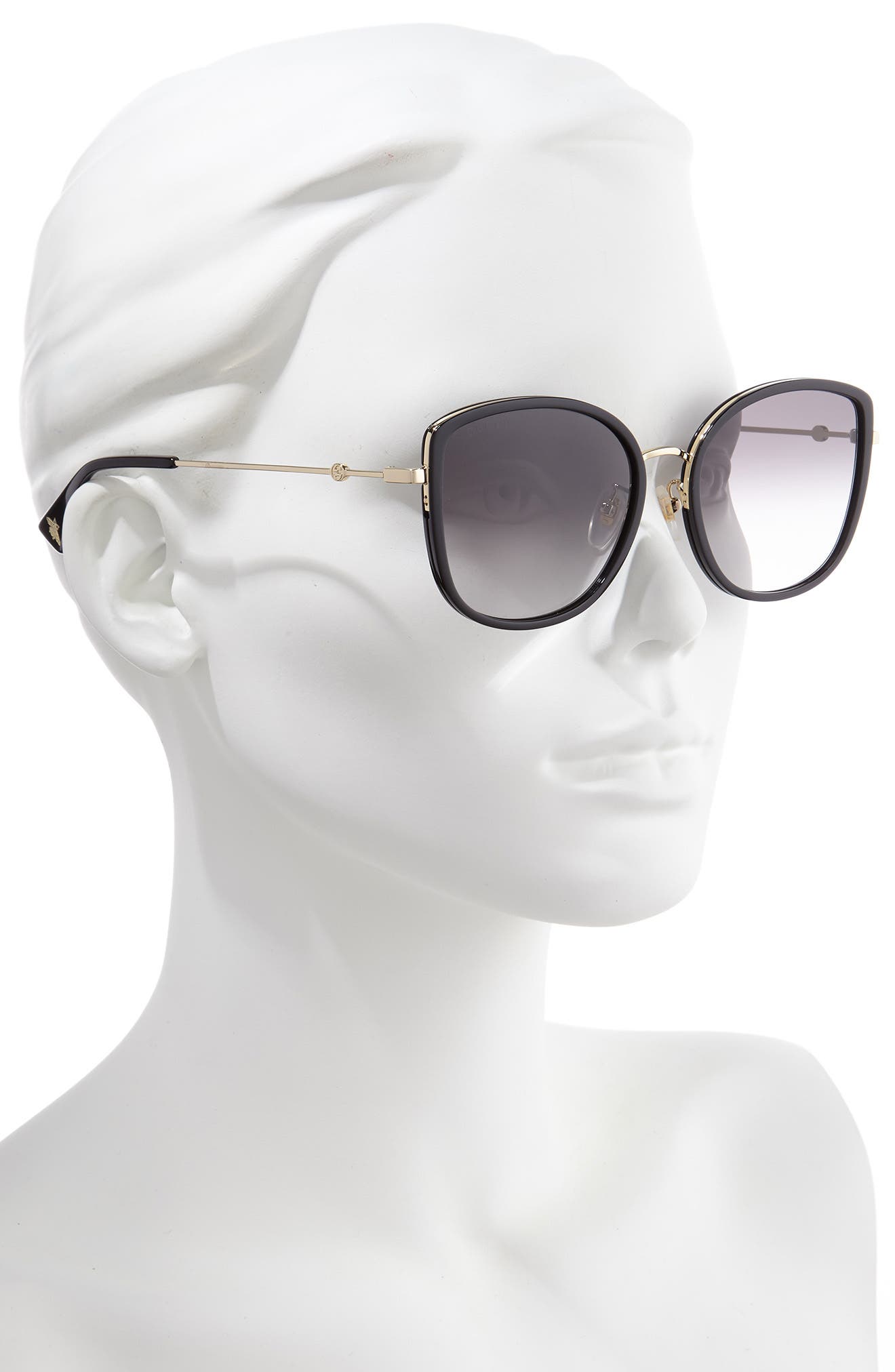 gucci core 56mm cat eye sunglasses