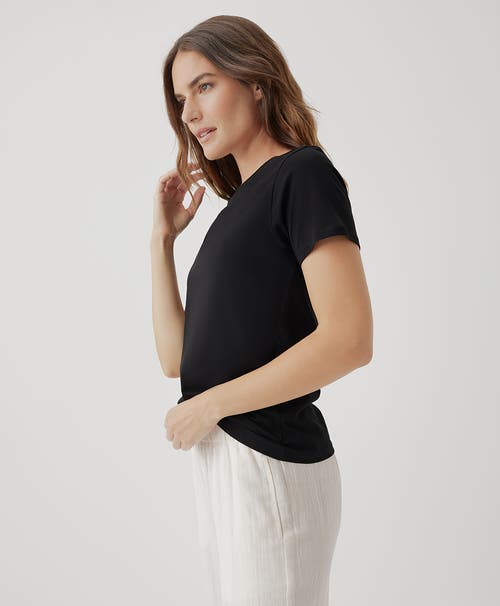 Pact Organic Cotton Softspun Crew Neck Tee In Black