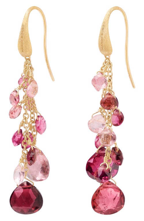 Marco Bicego Paradise Tourmaline Drop Earrings in 18K Yellow Gold 