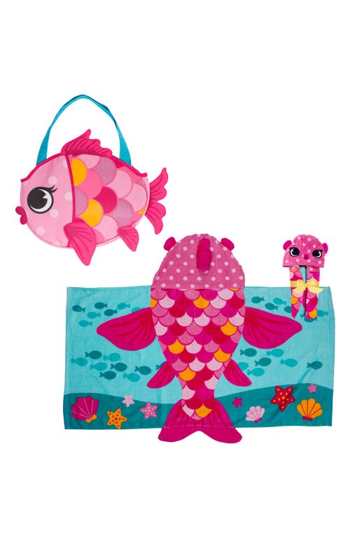 Stephen Joseph Beach Tote, Hooded Towel & Toys in Pink Fish at Nordstrom