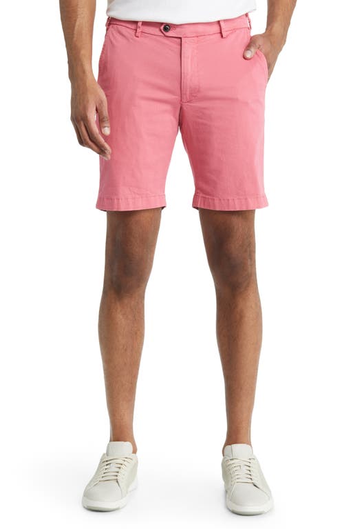 Peter Millar Crown Crafted Concord Stretch Cotton Shorts in Red Pear