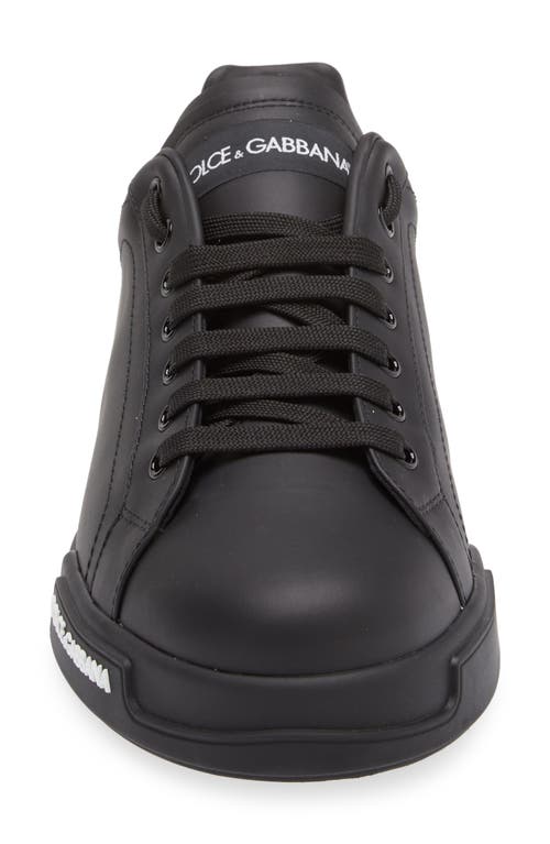 Shop Dolce & Gabbana Dolce&gabbana Portofino Logo Detail Sneaker In Black/black