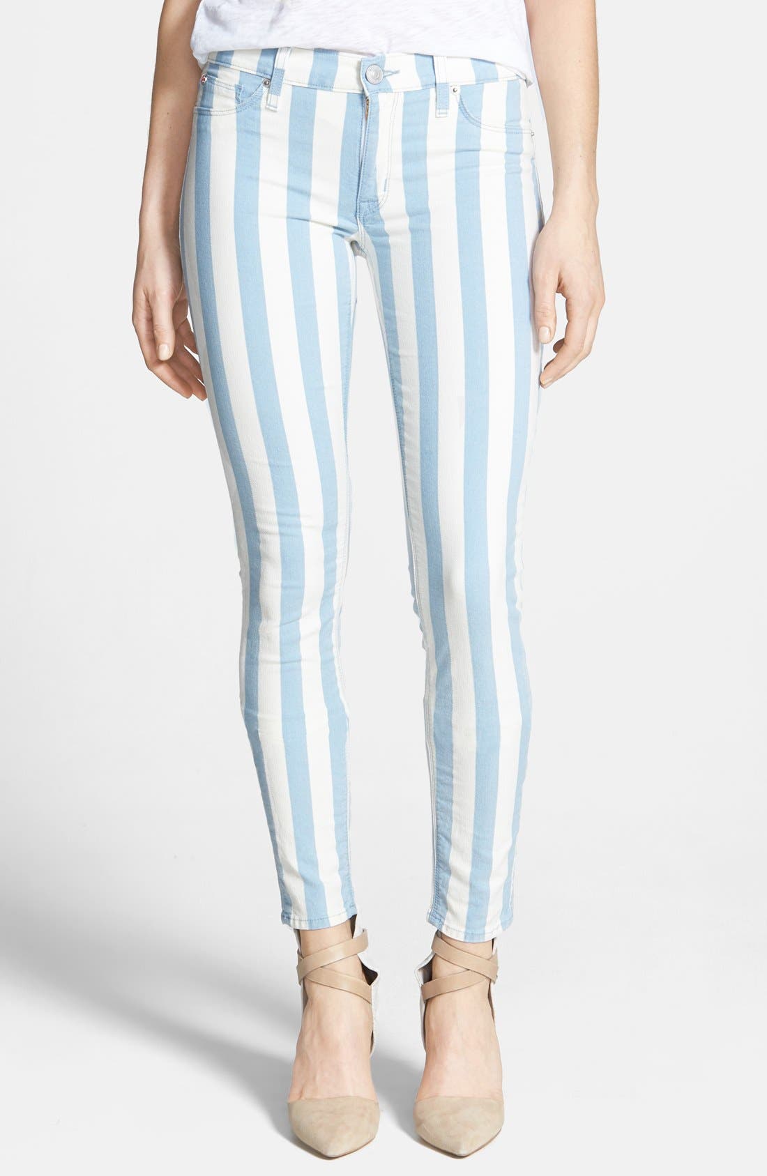 hudson striped jeans