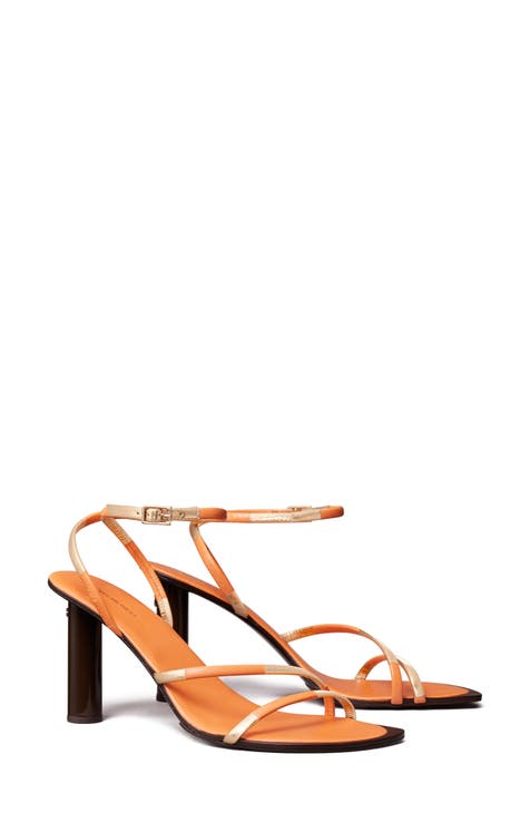 Tory Burch Kira Quilted Leather Ankle-Strap Sandals