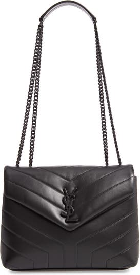 Saint Laurent Loulou Small Chain Bag Matelasse Black/Silver in Calfskin  Leather with Silver-tone - US