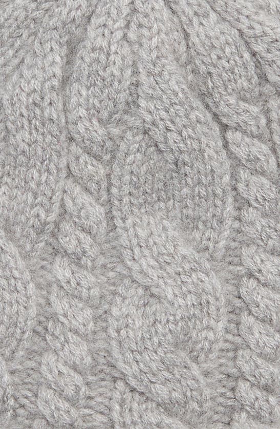 Sofia Cashmere Cashmere Chunky Cable Knit Beanie In Grey
