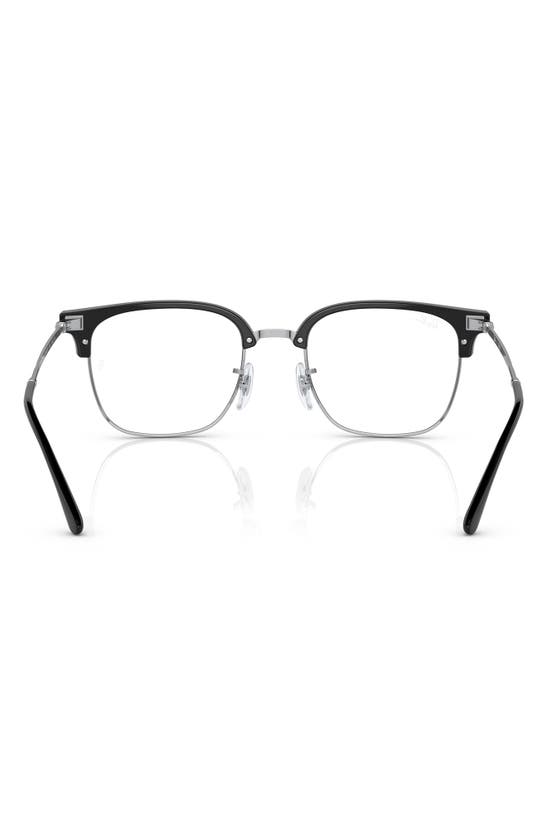 Ray Ban 51mm Square New Clubmaster In Black Silver