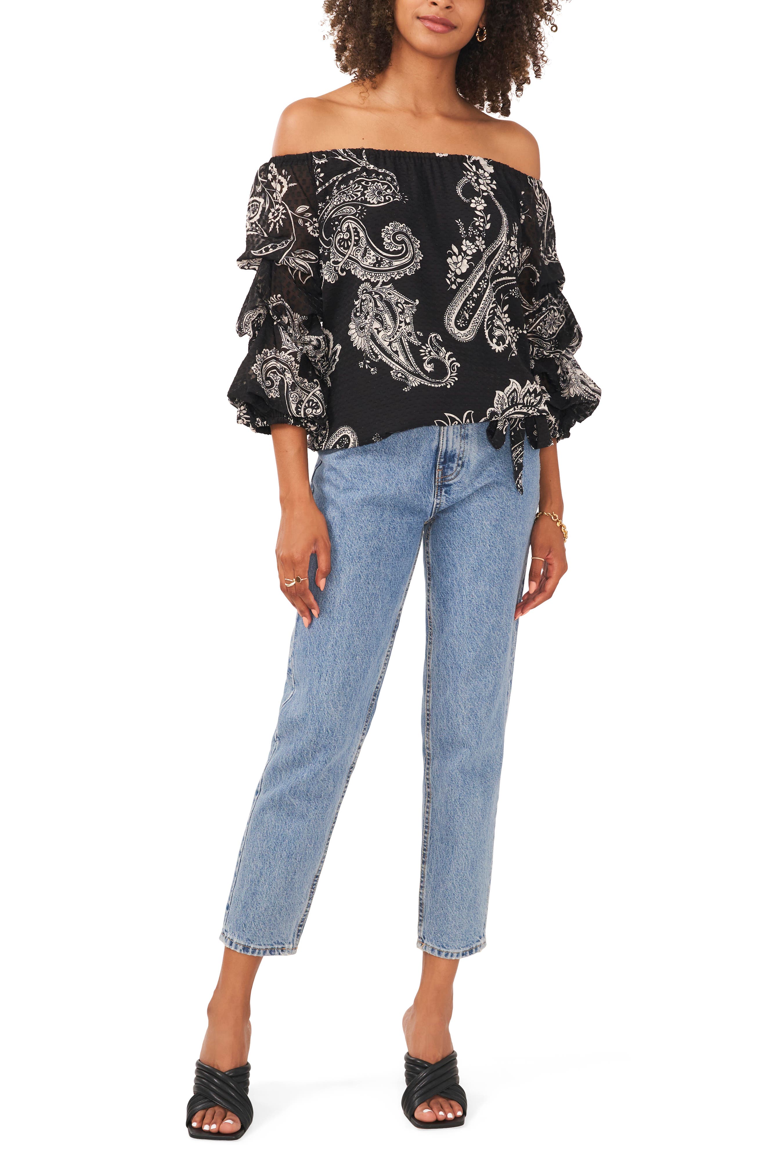 vince camuto paisley top