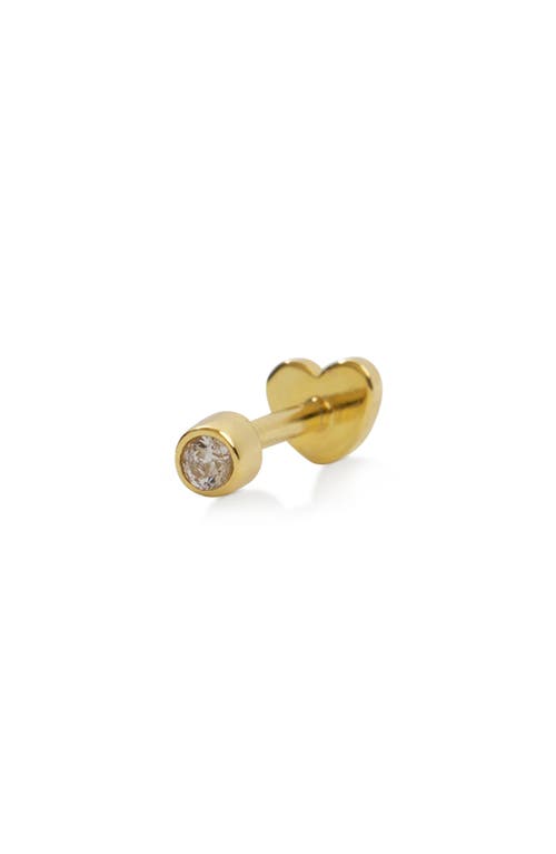 Shop Argento Vivo Sterling Silver Birthstone Stud Earrings In Gold/diamond