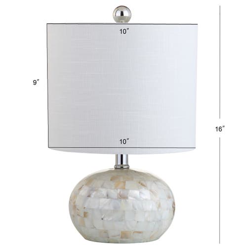 Jonathan Y Wilson Seashell Led Table Lamp In White
