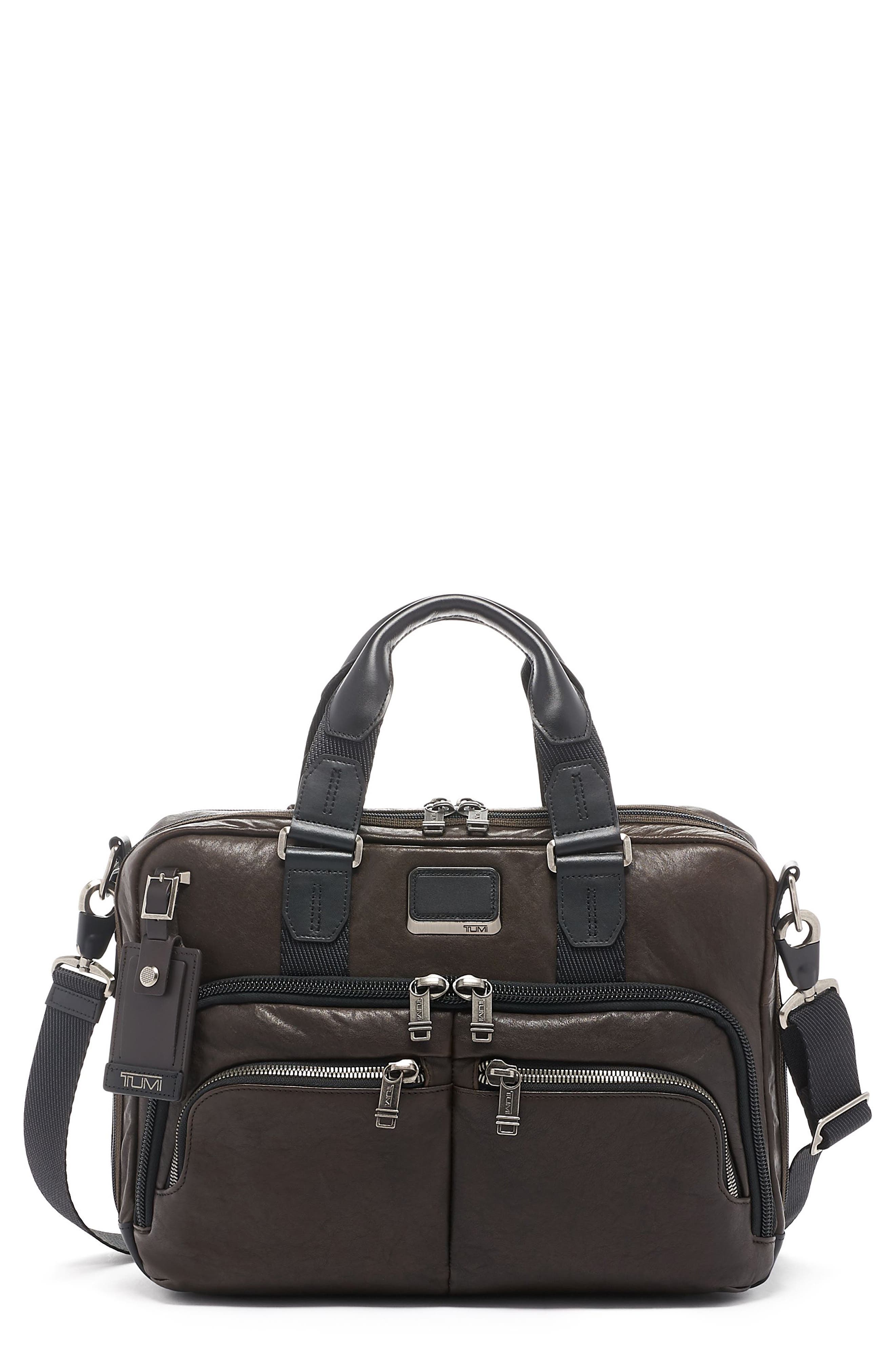 UPC 742315557267 product image for Men's Tumi Alpha Bravo Albany Slim Commuter Briefcase - Brown | upcitemdb.com