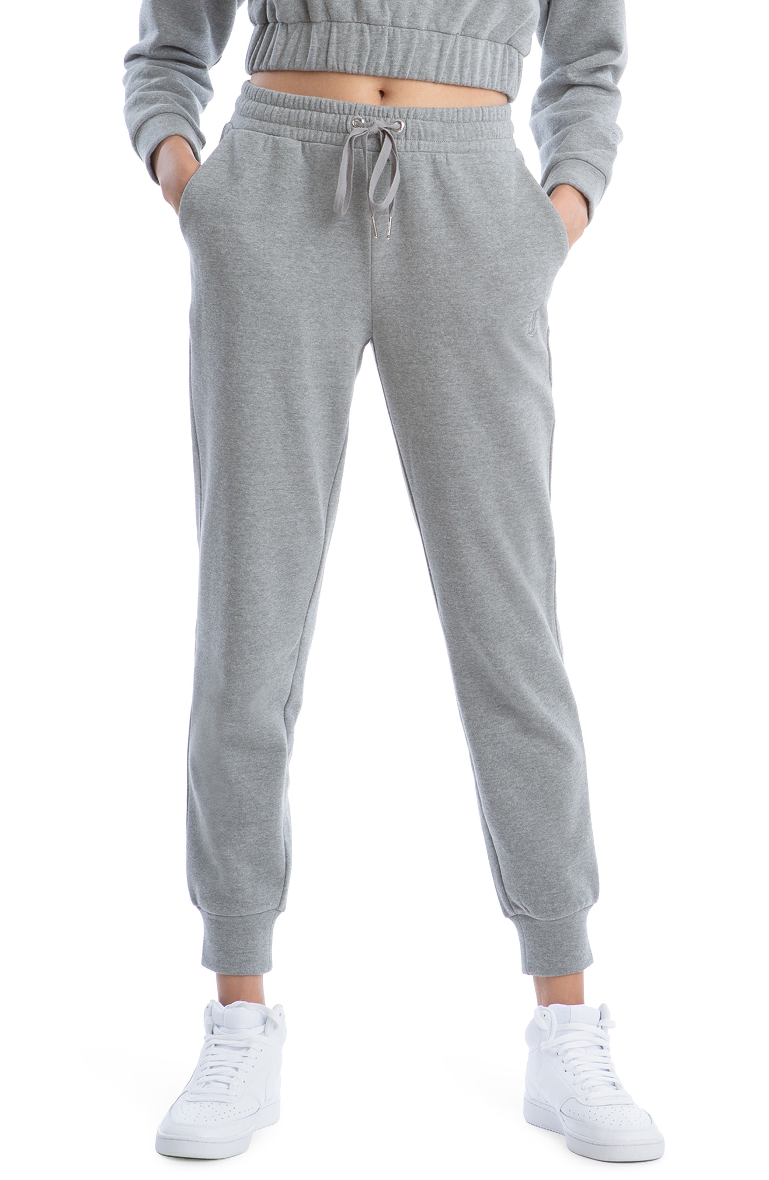 Juicy Couture Drawstring Jogger Pants In Greypowder