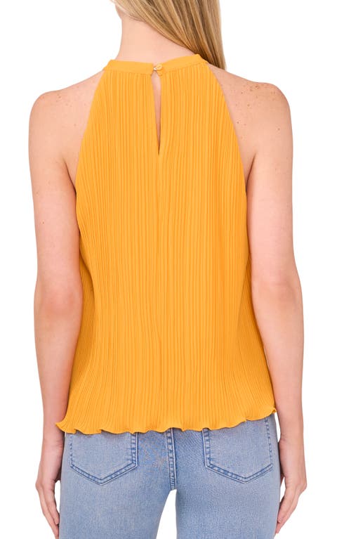 Shop Cece Flower Appliqué Halter Top In Radiant Yellow