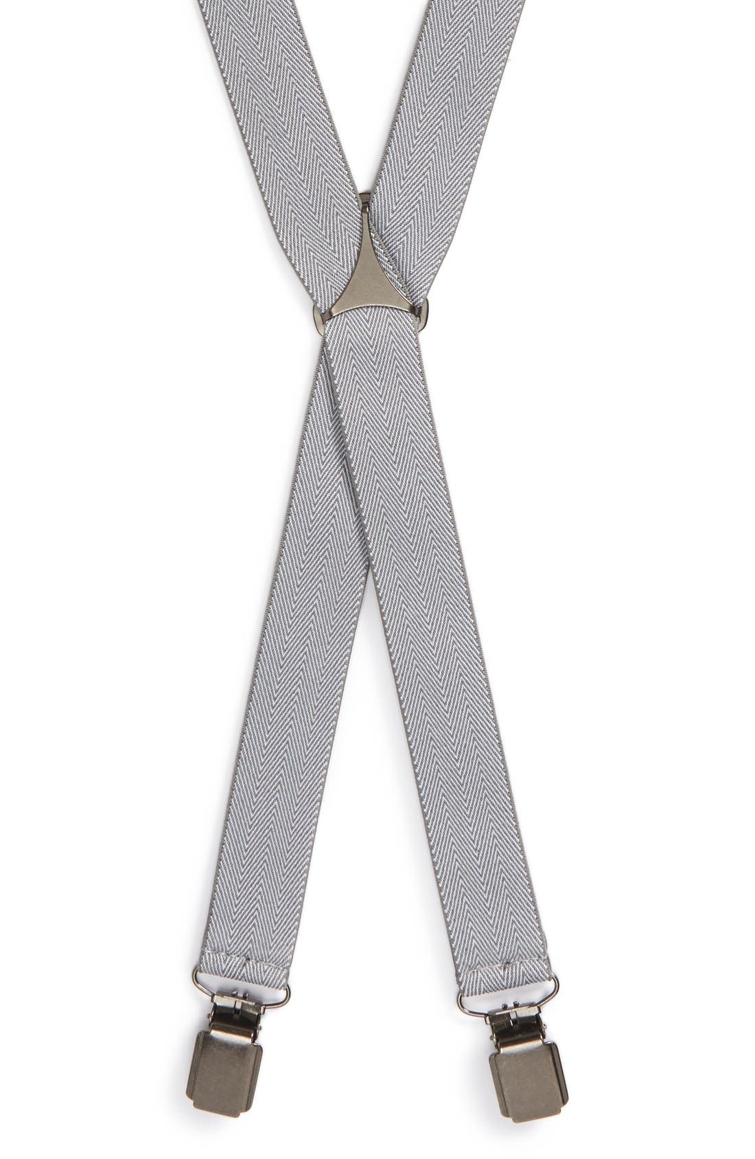 Topman Herringbone Skinny Suspenders Nordstrom