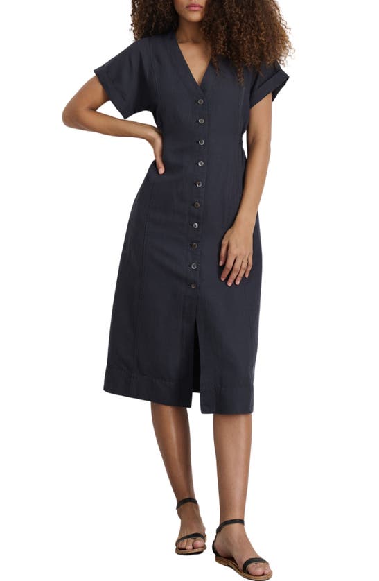 Alex Mill Madeline Shirtdress In Washed Black