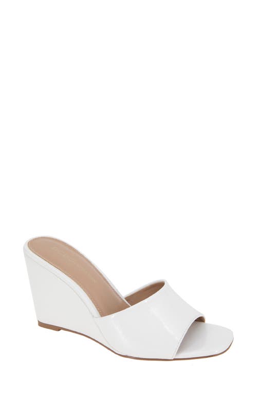 bcbg Giani Wedge Slide Sandal Cloud Dancer Patent at Nordstrom,