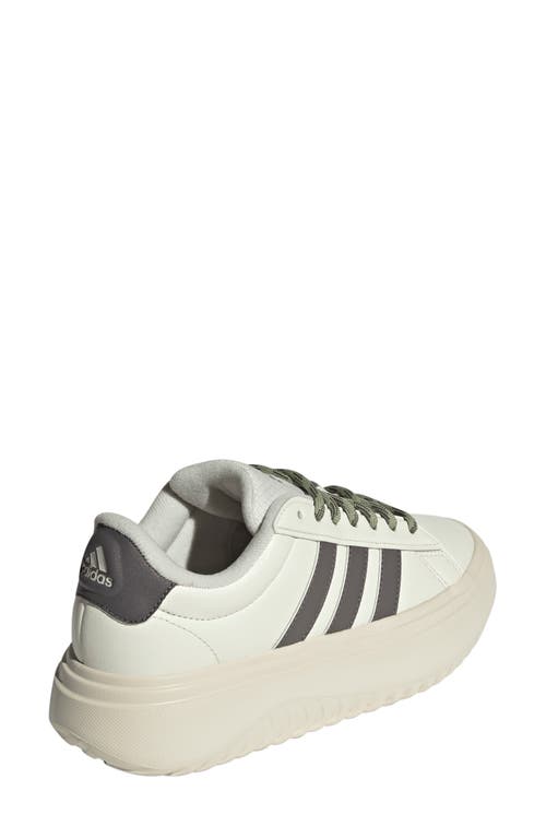 Adidas Originals Adidas Grand Court Platform Sneaker In Off White/charcoal/white