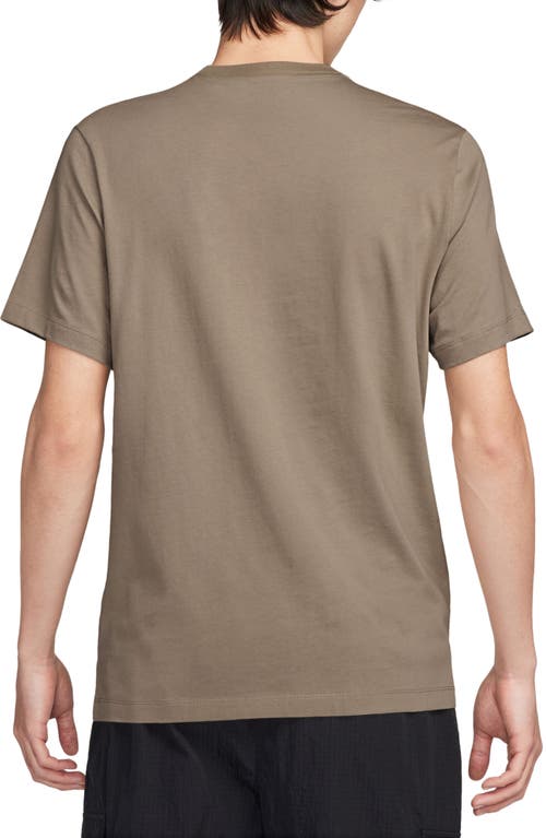 Shop Nike Sportswear Club Crew Neck T-shirt In Khaki