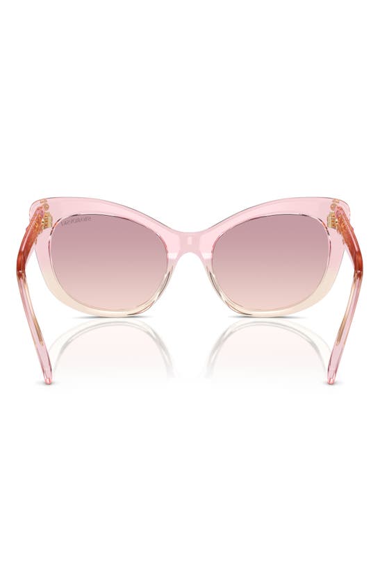 Shop Swarovski 55mm Cat Eye Sunglasses In Pink