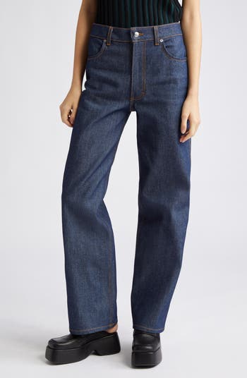 Eckhaus Latta High Waist Nonstretch Denim Wide Leg Jeans | Nordstrom