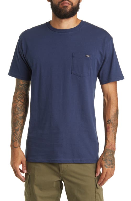 Vans Men's Banner Classic Fit Pocket T-Shirt in Dress Blues