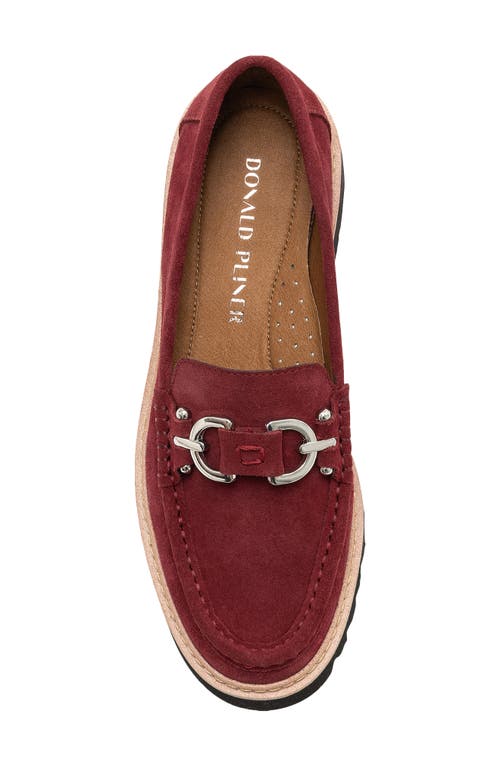 Shop Donald Pliner Helioci Moc Toe Loafer In Cranberry