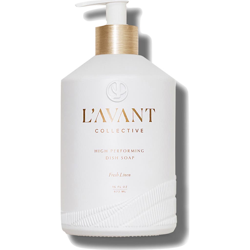 L'avant Collective High Performing Dish Soap, Fresh Linen 16 Oz. In White