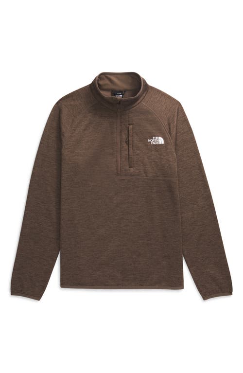 Shop The North Face Canyonlands Quarter Zip Pullover In Smokey Brown Heather