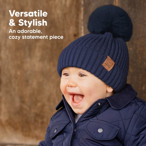 Keababies 2-pack Pom Knitted Beanie In Ember