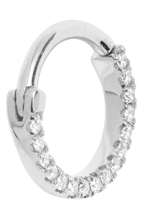 Maria Tash 16-gauge Diamond Front Eternity Clicker Earring In White Gold/diamond